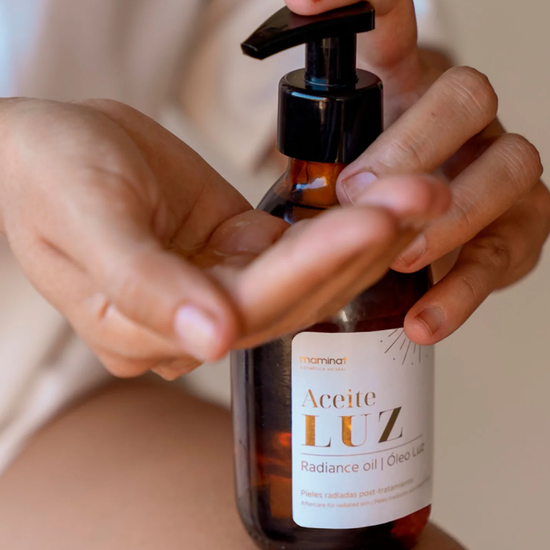 aceite corporal piel seca. Maminat, cosmética natural