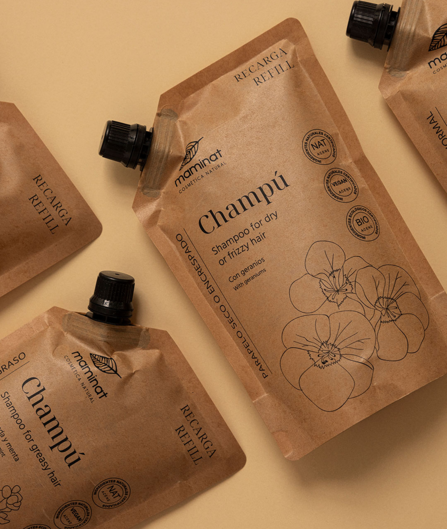 Champú natural para pelo graso