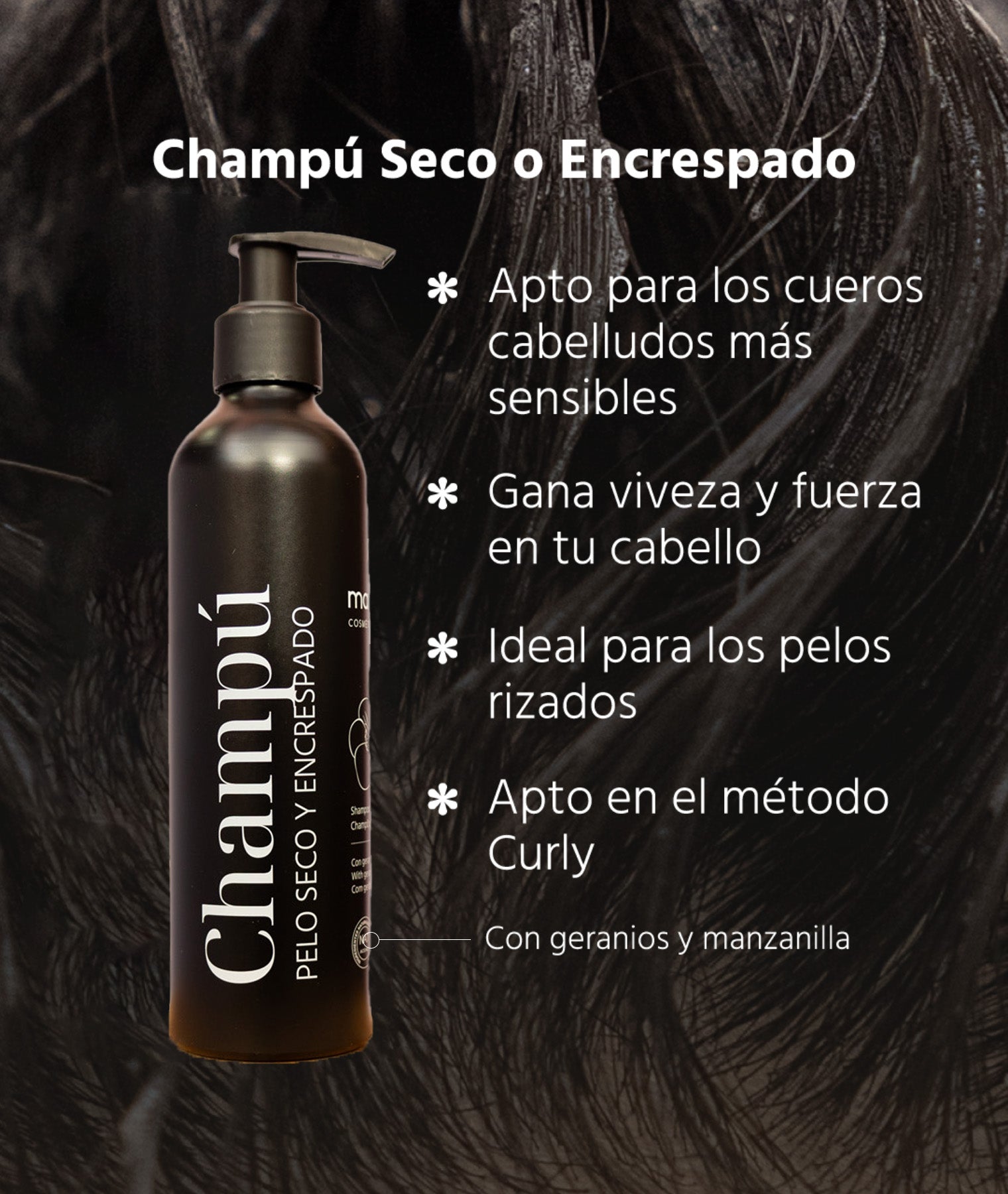 Mejor champú para pelo seco. Maminat