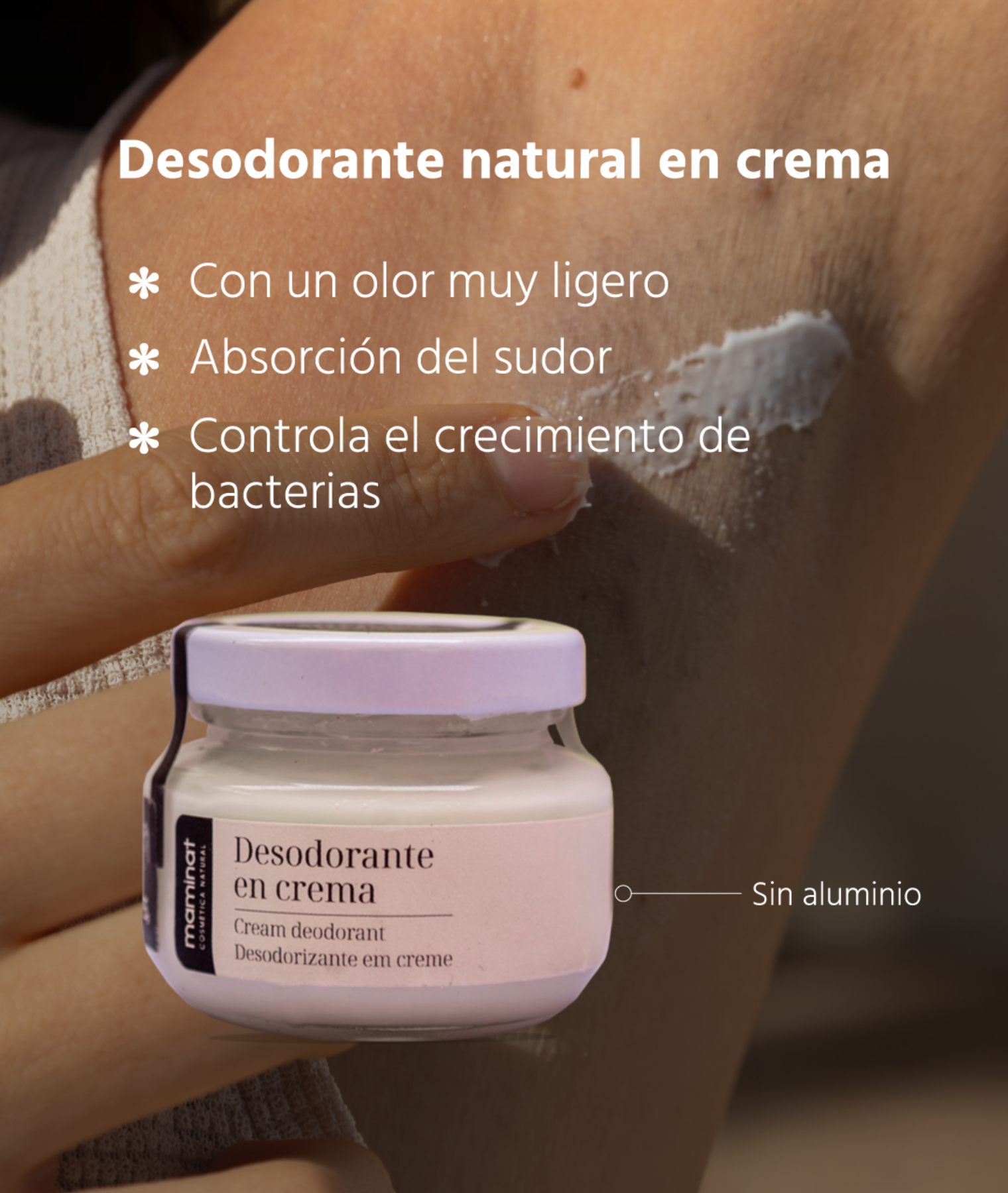 Desodorante sin aluminio. Maminat