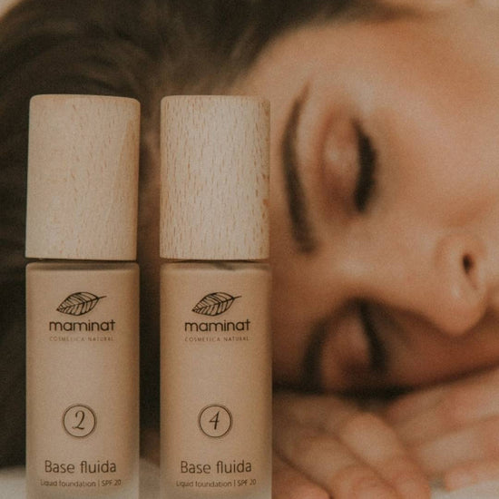 maquillaje natural. Base fluida. Maminat, cosmética natural