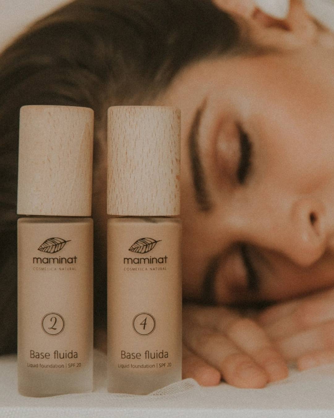 maquillaje natural. Base fluida. Maminat, cosmética natural