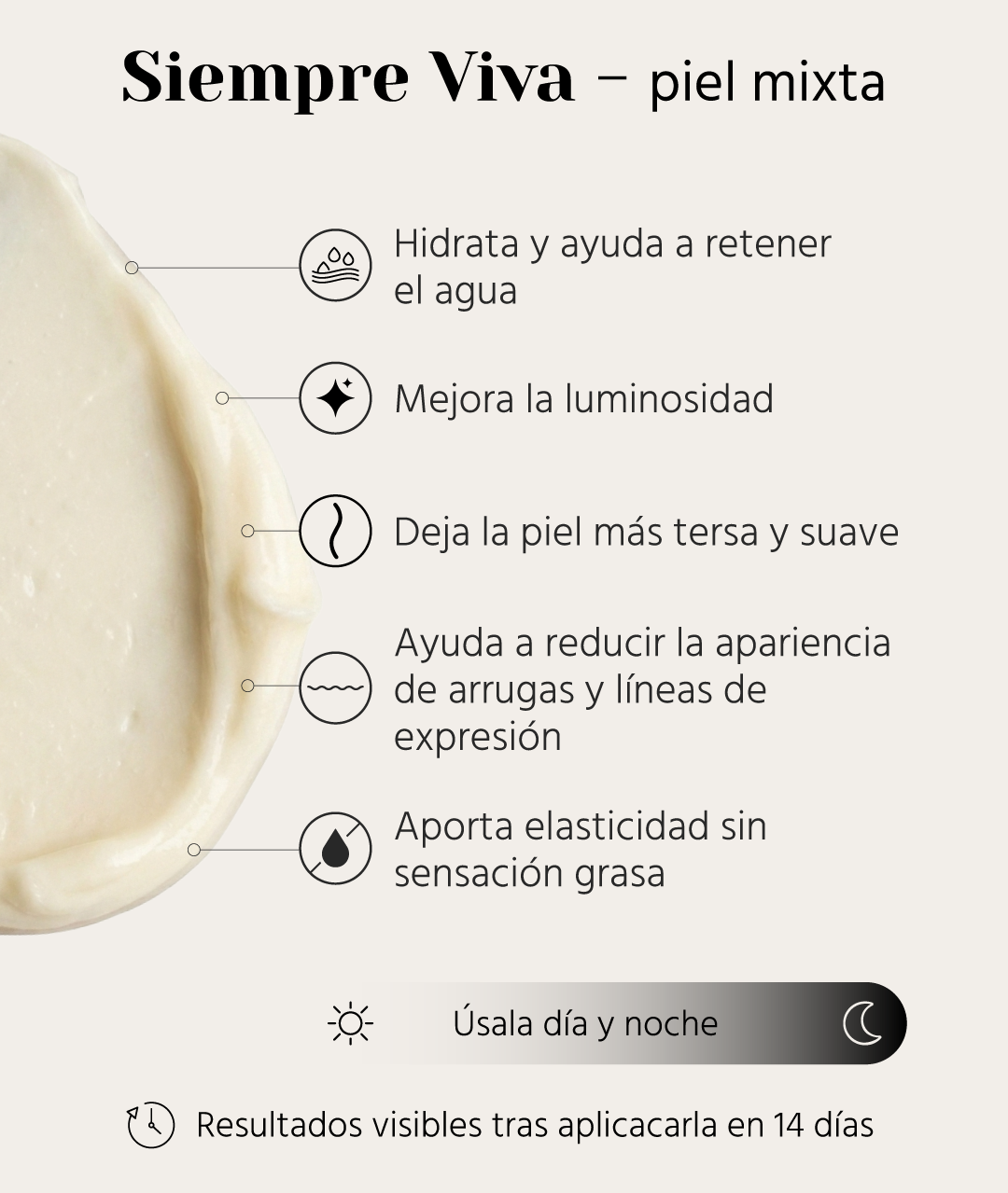 Crema Facial Siempre Viva · Piel Mixta